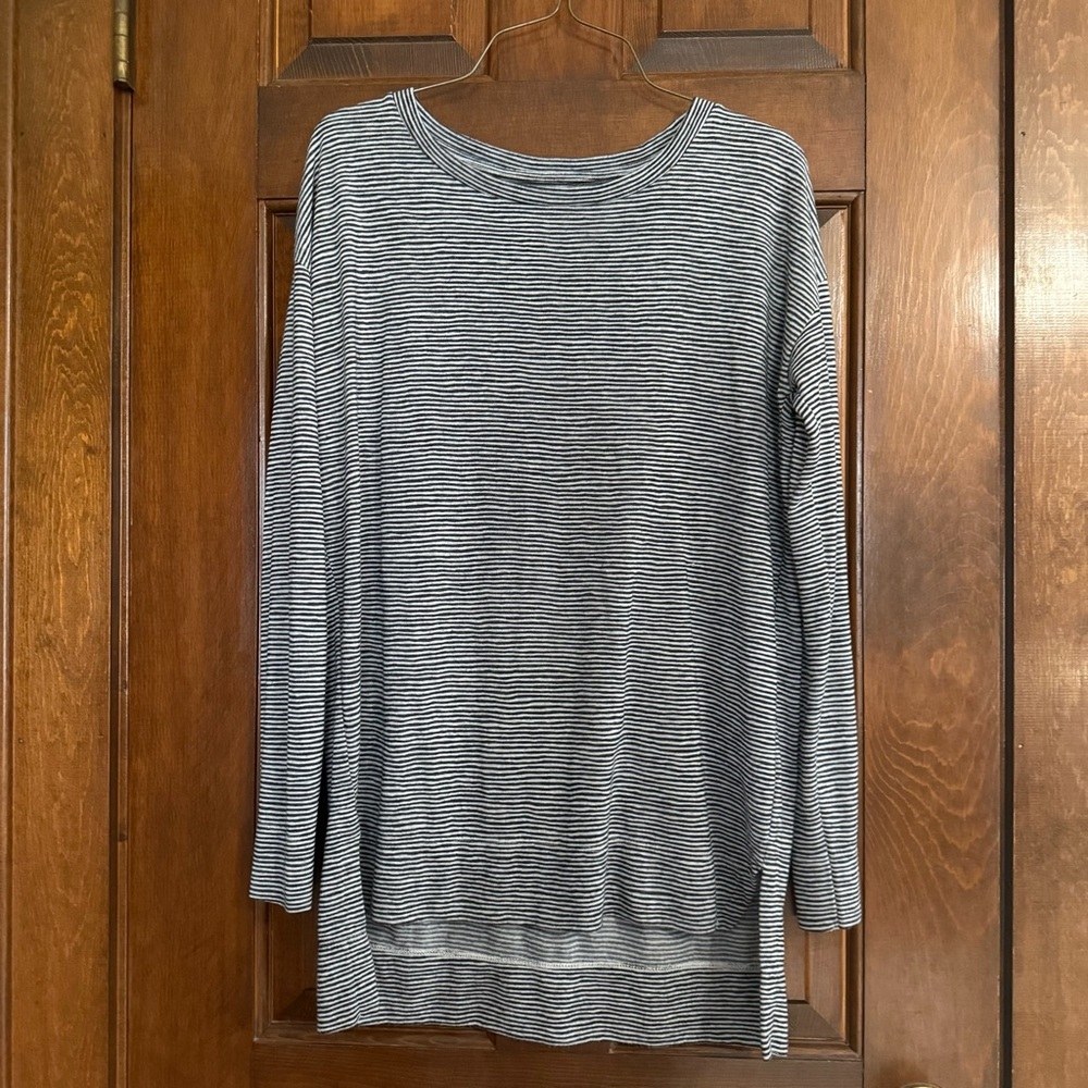 Loft Striped Black and White Women's Top